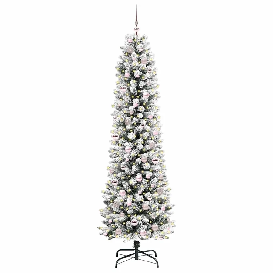 Sapin de Noël artificiel Blanc 210 cm PVC, métal et plastique - 3