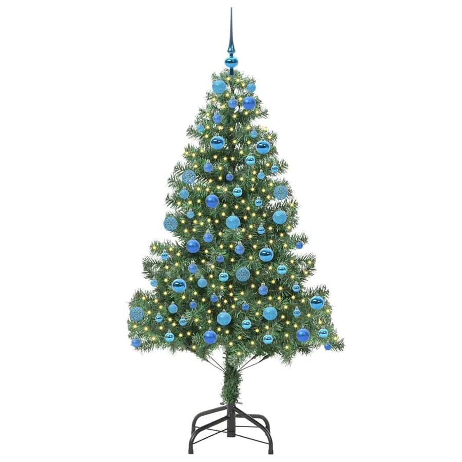 Sapin de Noël avec 300 LED avec support Vert 180 cm PVC - 3