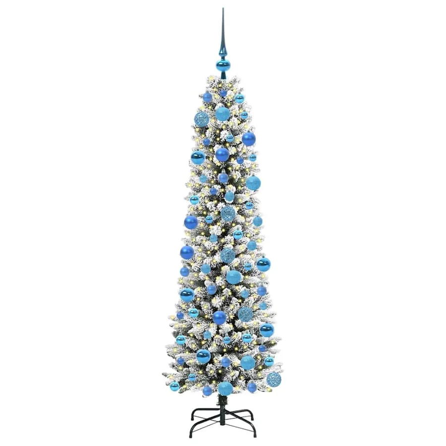 Sapin de Noël artificiel Blanc 180 cm PVC, métal et plastique - 3