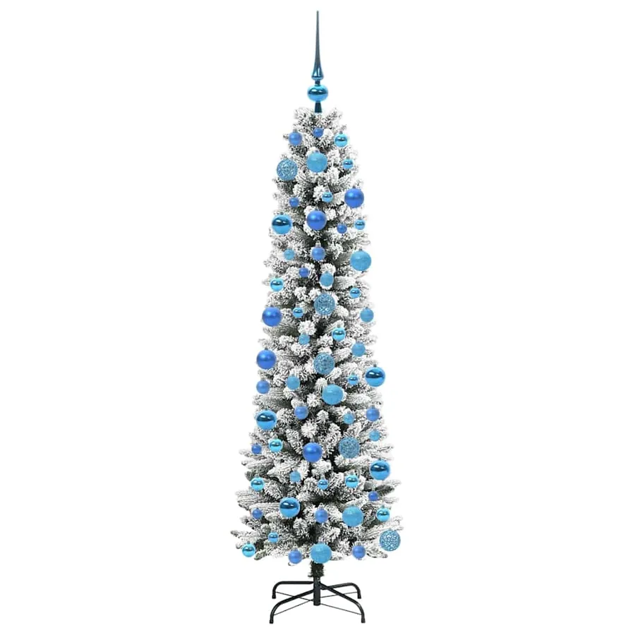 Sapin de Noël artificiel Blanc 180 cm PVC, métal et plastique - 4