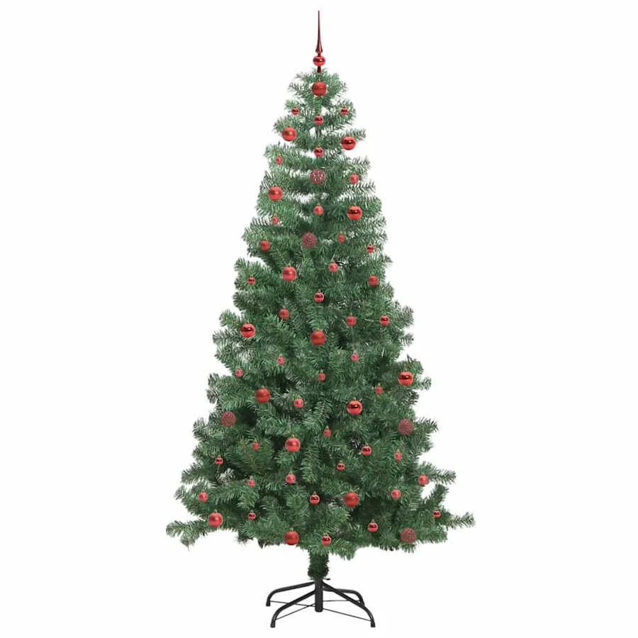 Sapin de Noël avec 300 LED avec support Vert 240 cm PVC - 4