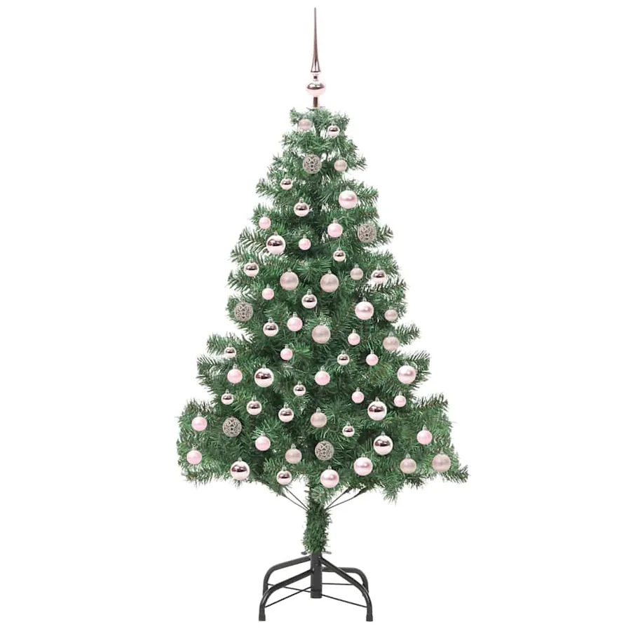 Sapin de Noël avec 300 LED avec support Vert 210 cm PVC - 4