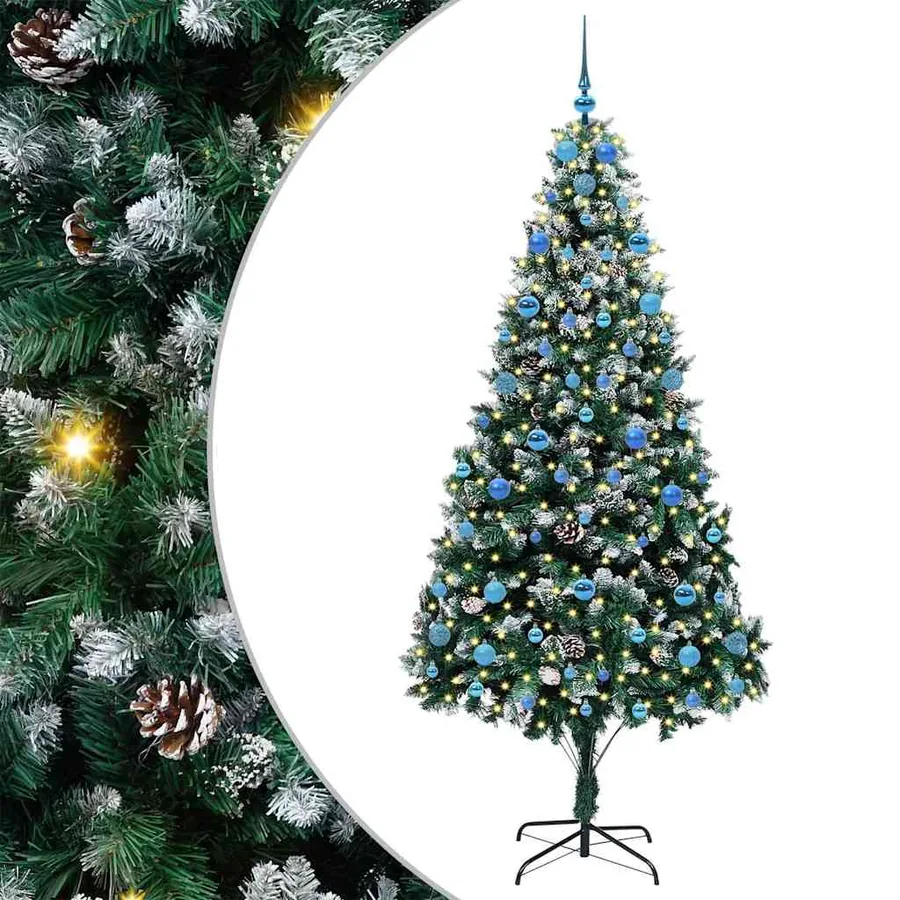 Sapin de Noël artificiel Vert 210 cm PVC, Acier et Plastique - 2