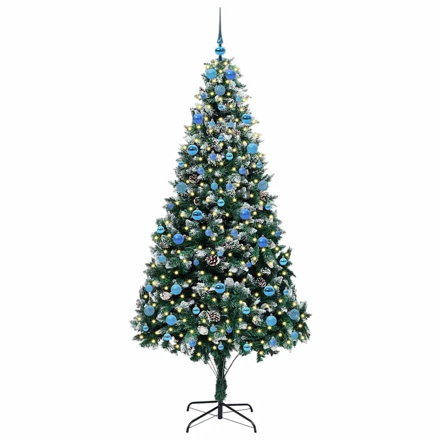 Sapin de Noël artificiel Vert 210 cm PVC, Acier et Plastique - 3