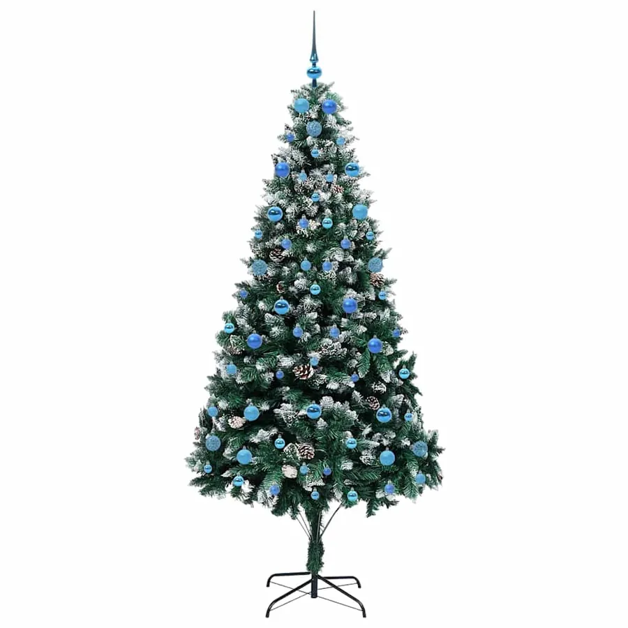 Sapin de Noël artificiel Vert 210 cm PVC, Acier et Plastique - 4