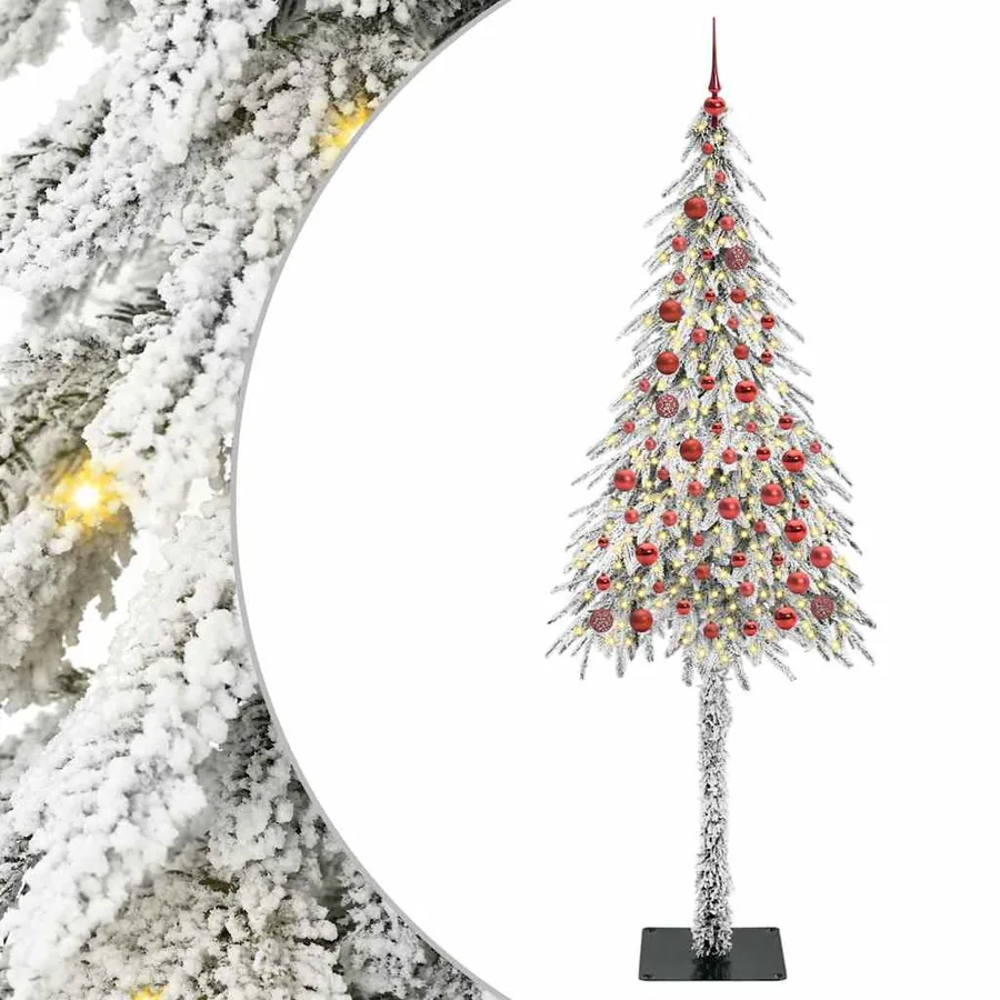 Sapin de Noël avec 300 LED Blanc 210 cm PE et Acier - 2