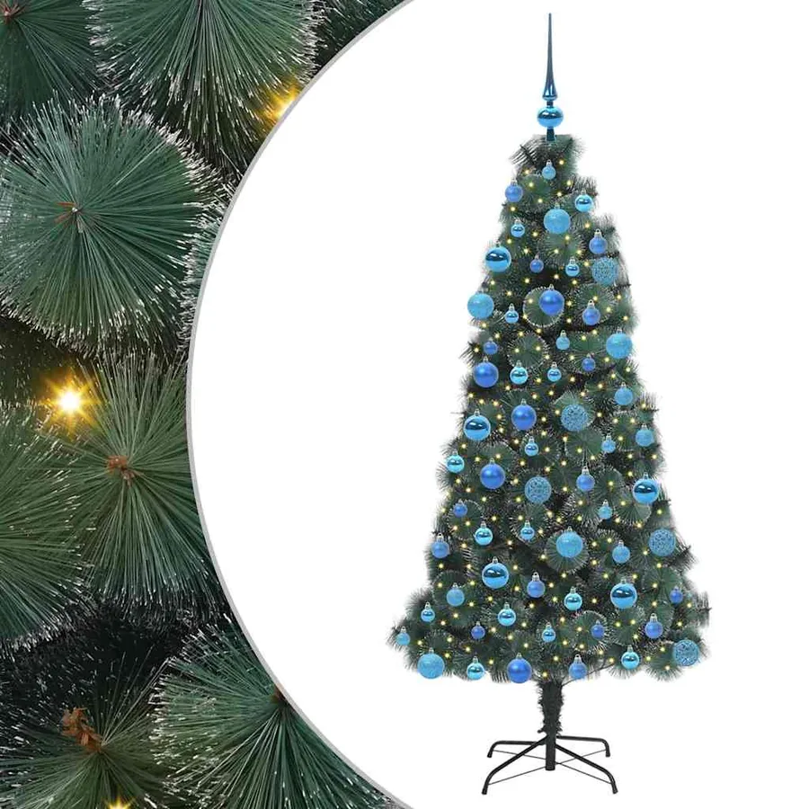 Arbre de Noël artificiel pré-éclairé avec ensemble de boules - 2