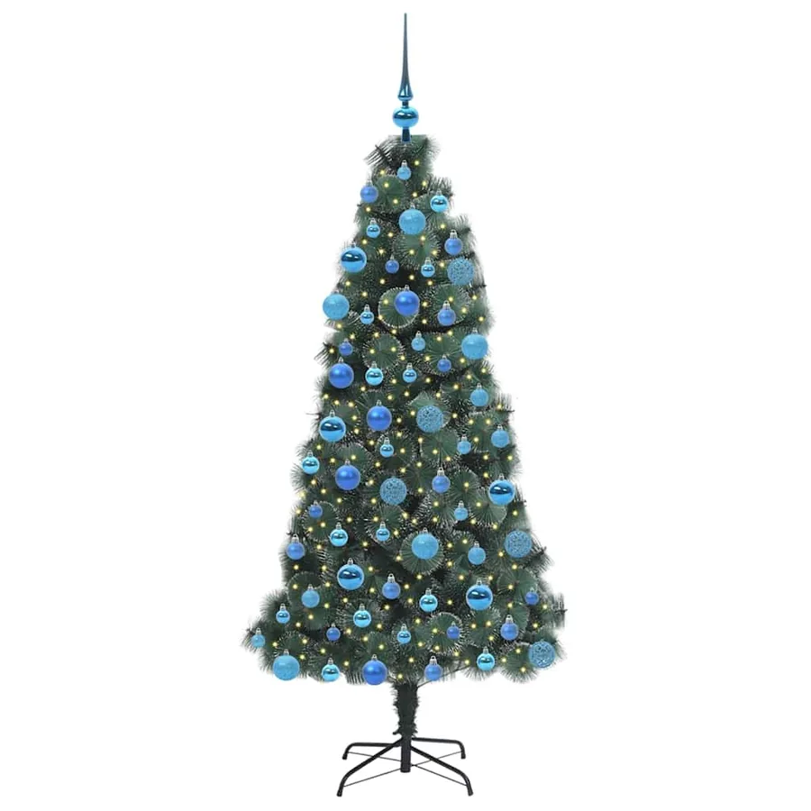 Arbre de Noël artificiel pré-éclairé avec ensemble de boules - 3