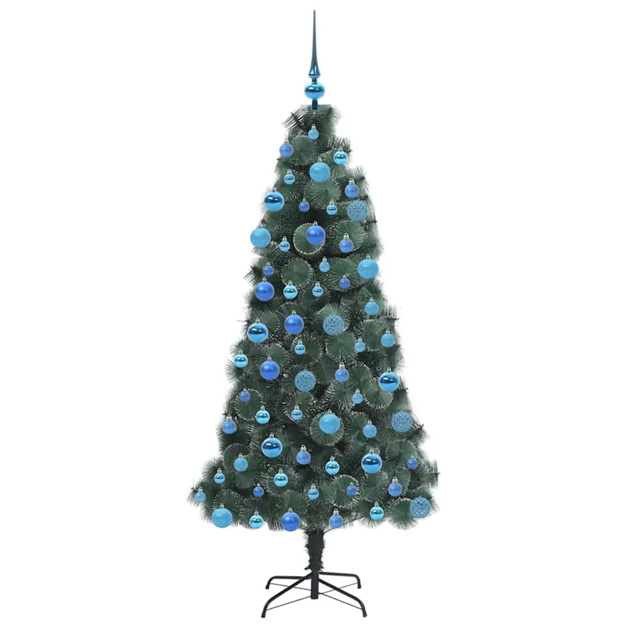 Arbre de Noël artificiel pré-éclairé avec ensemble de boules - 4