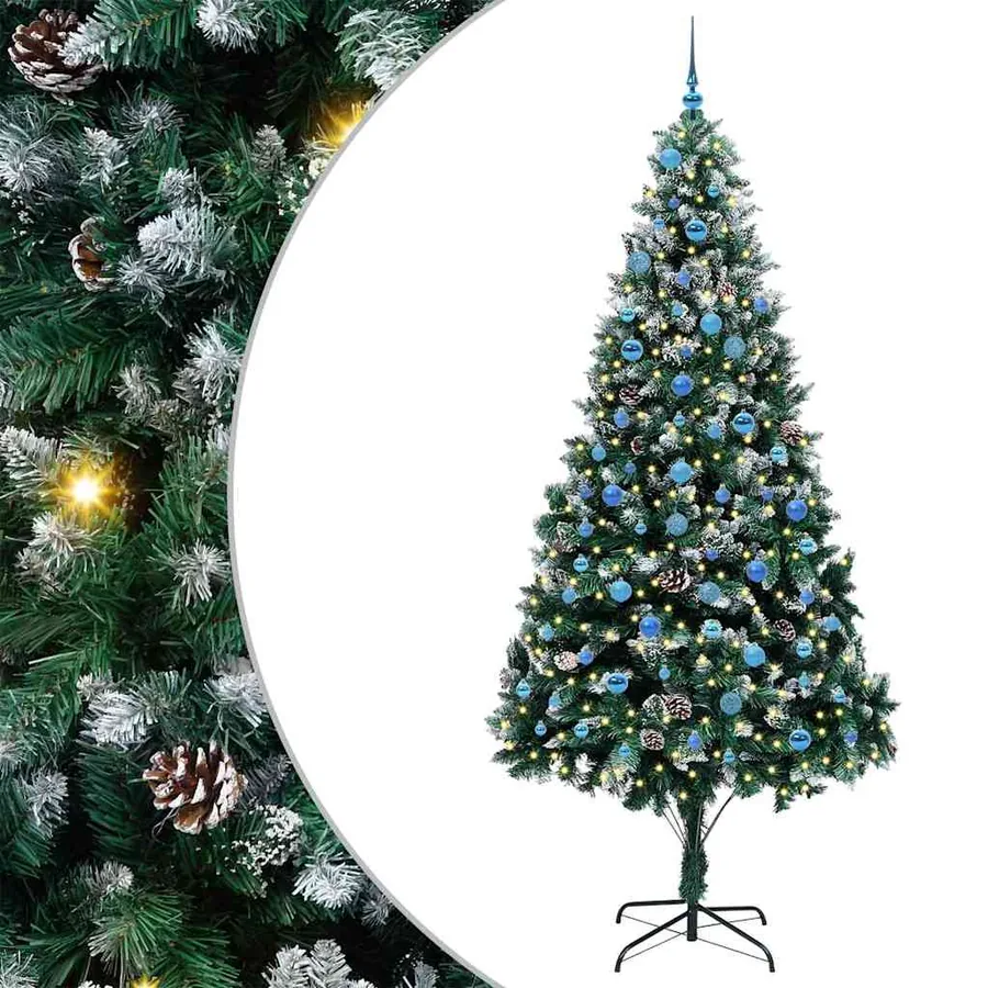 Sapin de Noël artificiel Vert 240 cm PVC, Acier et Plastique - 2