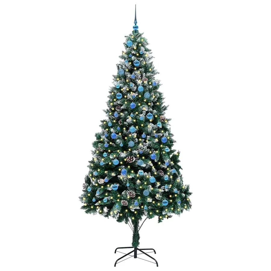 Sapin de Noël artificiel Vert 240 cm PVC, Acier et Plastique - 3