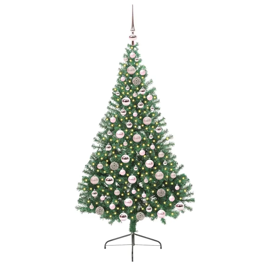 Sapin de Noël artificiel pré-éclairé Vert 180 cm PVC - 3