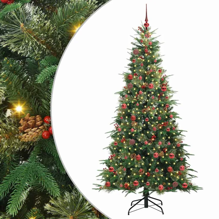 Sapin de Noël Artificiel à Branches Articulées Vert 210 cm - 2