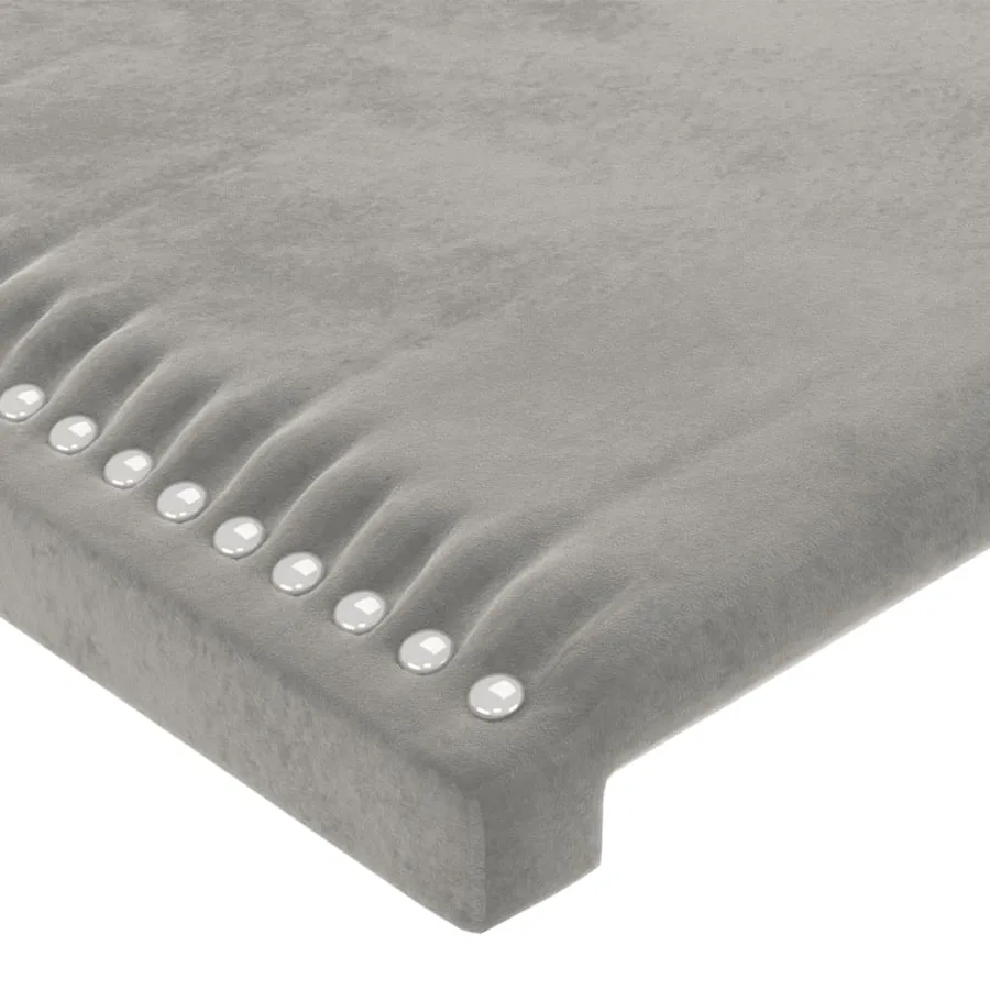 Tête de lit à LED Gris clair 103x16x118/128 cm Velours - 5
