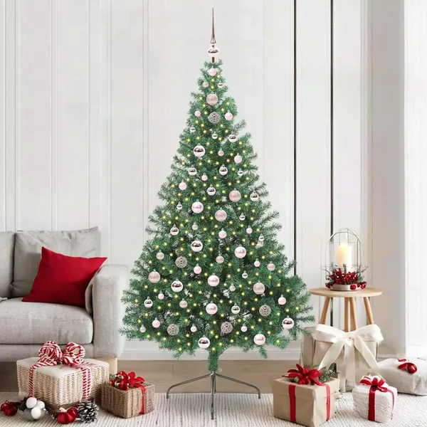 Sapin de Noël artificiel pré-éclairé Vert 210 cm PVC