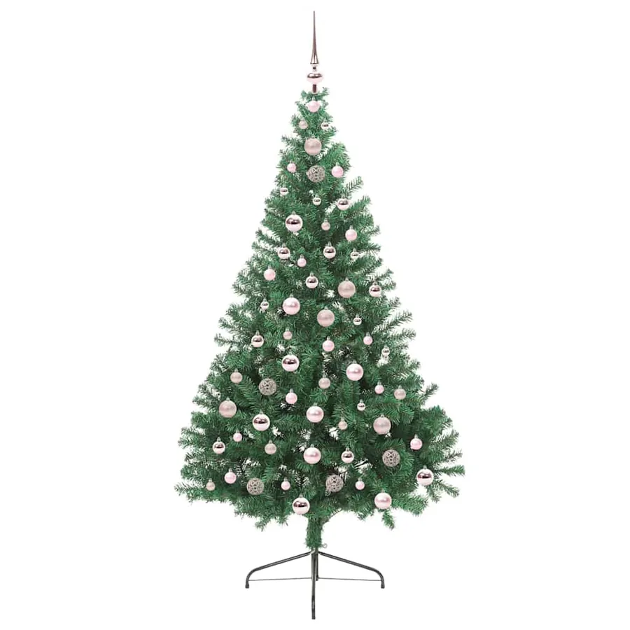 Sapin de Noël artificiel pré-éclairé Vert 210 cm PVC - 4