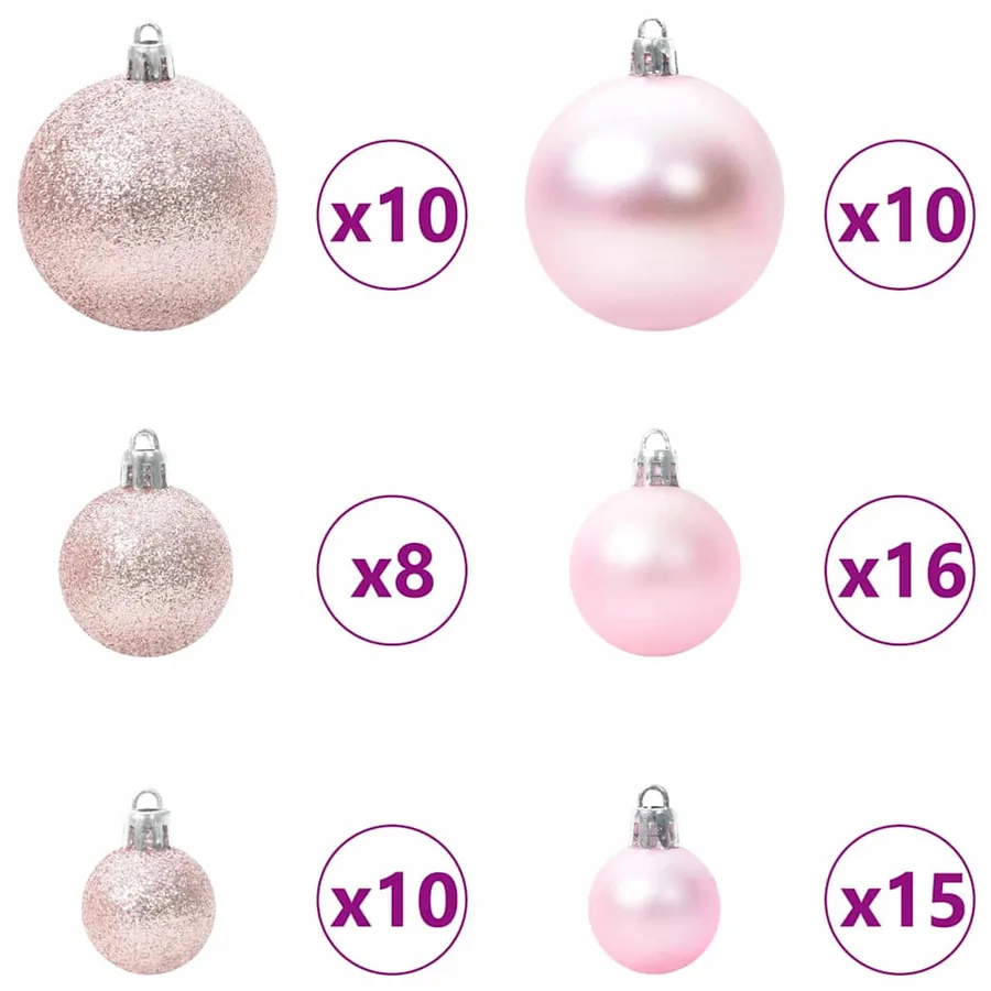 Sapin de Noël artificiel pré-éclairé Vert 210 cm PVC - 7
