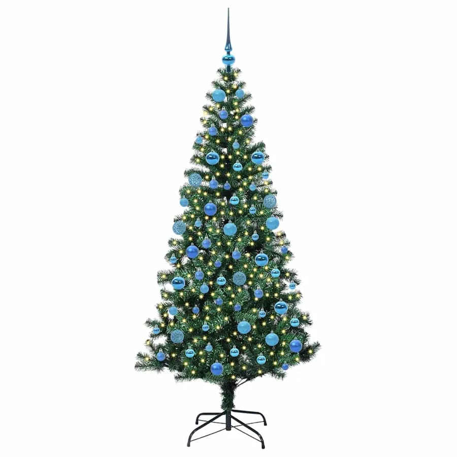 Sapin de Noël artificiel pré-éclairé Vert 180 cm PVC - 3