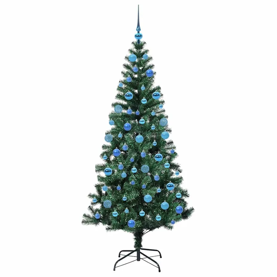 Sapin de Noël artificiel pré-éclairé Vert 180 cm PVC - 4