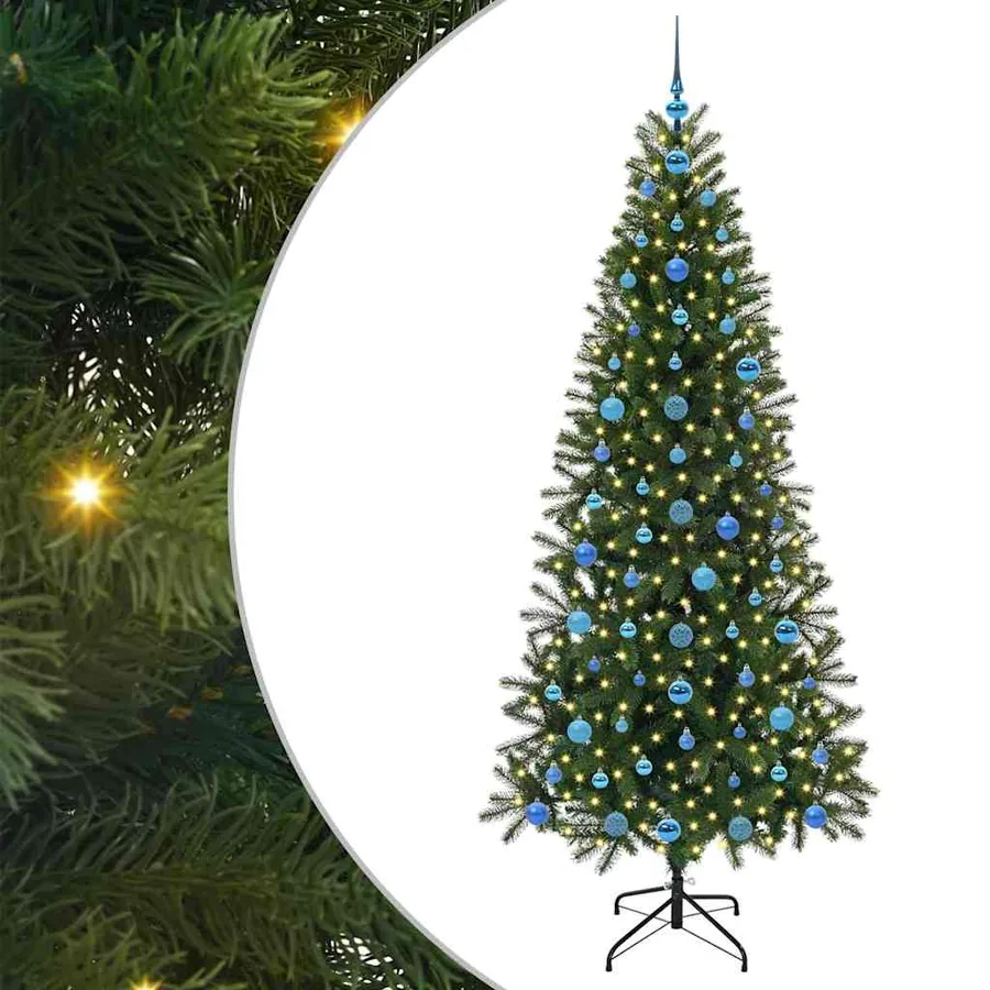 Sapin de Noël artificiel avec 300 LED Vert 210 cm PE et PVC - 2