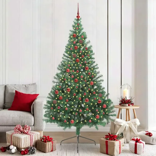 Sapin de Noël artificiel pré-éclairé Vert 210 cm PVC
