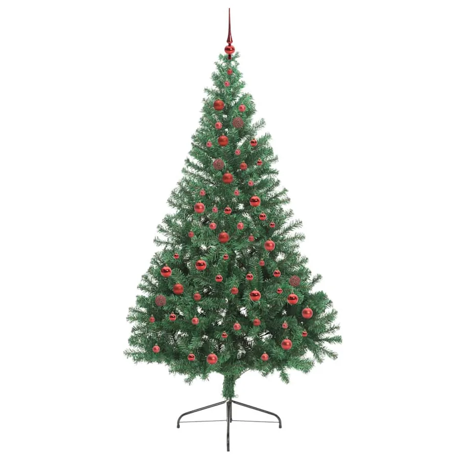 Sapin de Noël artificiel pré-éclairé Vert 210 cm PVC - 4