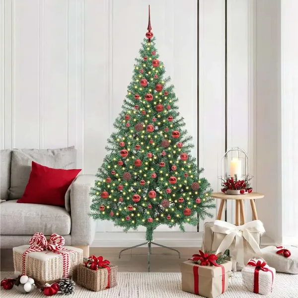 Sapin de Noël artificiel pré-éclairé Vert 180 cm PVC