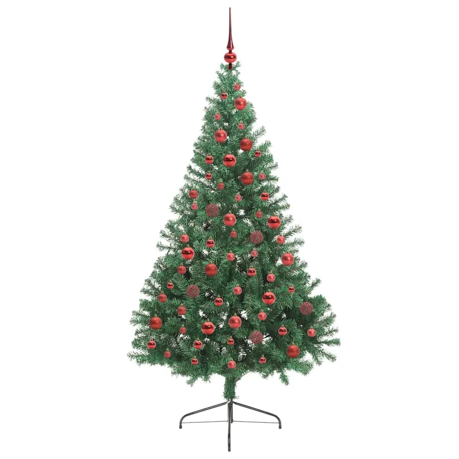 Sapin de Noël artificiel pré-éclairé Vert 180 cm PVC - 4