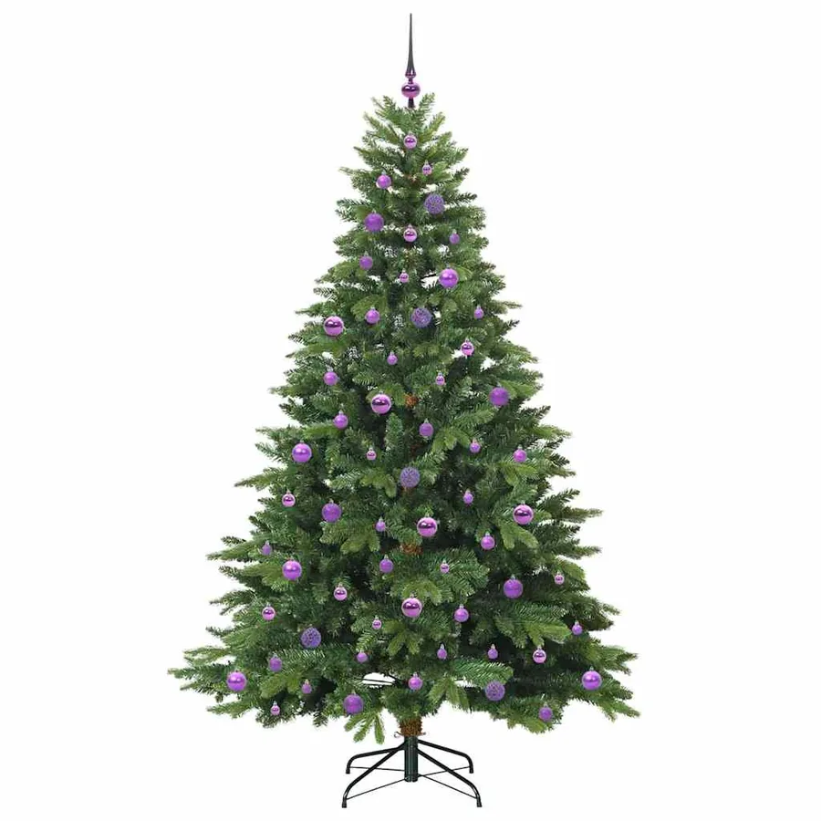 Sapin de Noël artificiel avec 300 LED Vert 210 cm PE et PVC - 4
