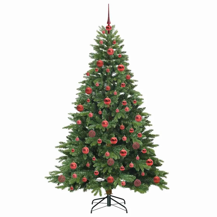 Sapin de Noël artificiel avec 300 LED Vert 180 cm PE et PVC - 4