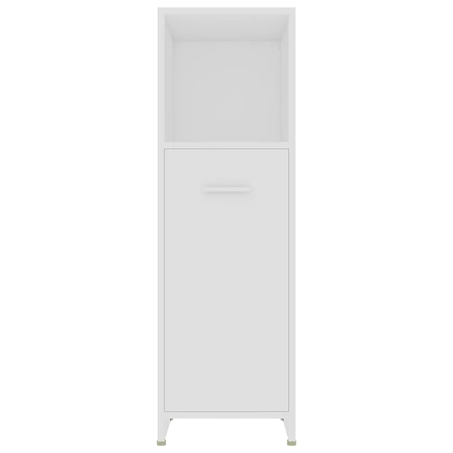 Armoire de salle de bain Blanc 30x30x95 cm Bois d'ingénierie - 6