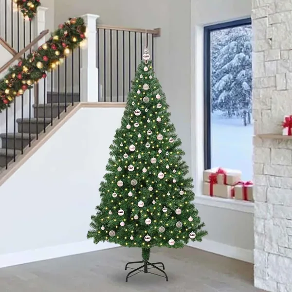Sapin de Noël artificiel Vert 240 cm PVC, Acier et Plastique