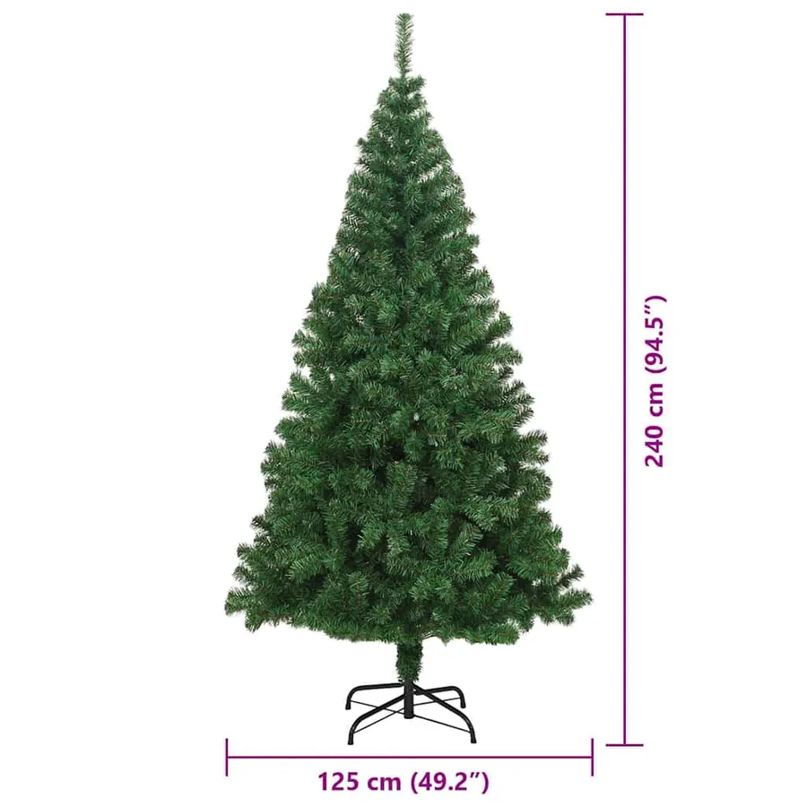 Sapin de Noël artificiel Vert 240 cm PVC, Acier et Plastique - 14