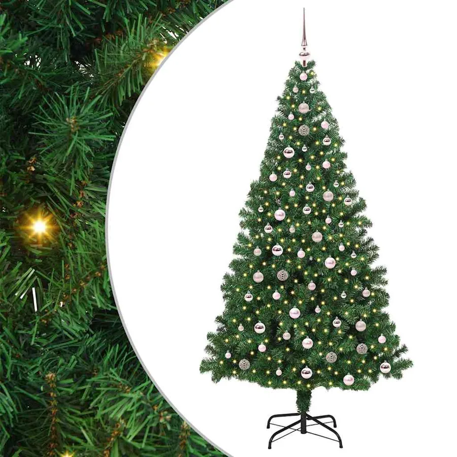 Sapin de Noël artificiel Vert 240 cm PVC, Acier et Plastique - 2
