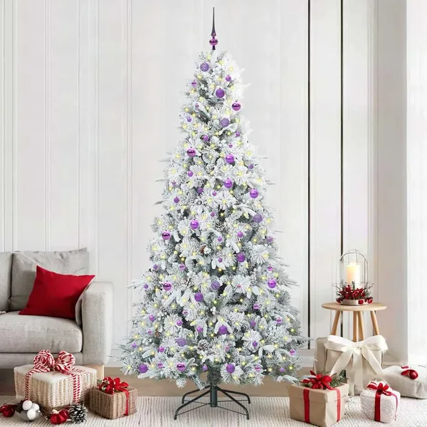 Sapin de Noël Artificiel à Branches Articulées Blanc 240 cm