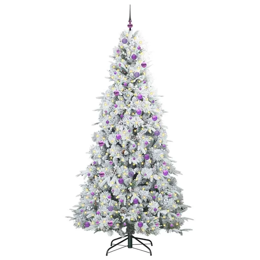 Sapin de Noël Artificiel à Branches Articulées Blanc 240 cm - 3