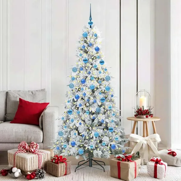 Sapin de Noël Artificiel à Branches Articulées Blanc 180 cm