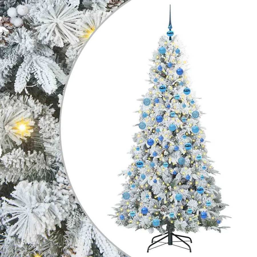 Sapin de Noël Artificiel à Branches Articulées Blanc 180 cm - 2