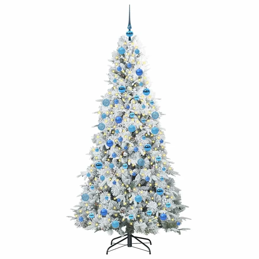 Sapin de Noël Artificiel à Branches Articulées Blanc 180 cm - 3