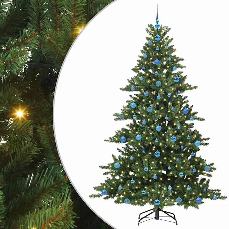 Sapin de Noël Artificiel à Branches Articulées Vert 210 cm - 2