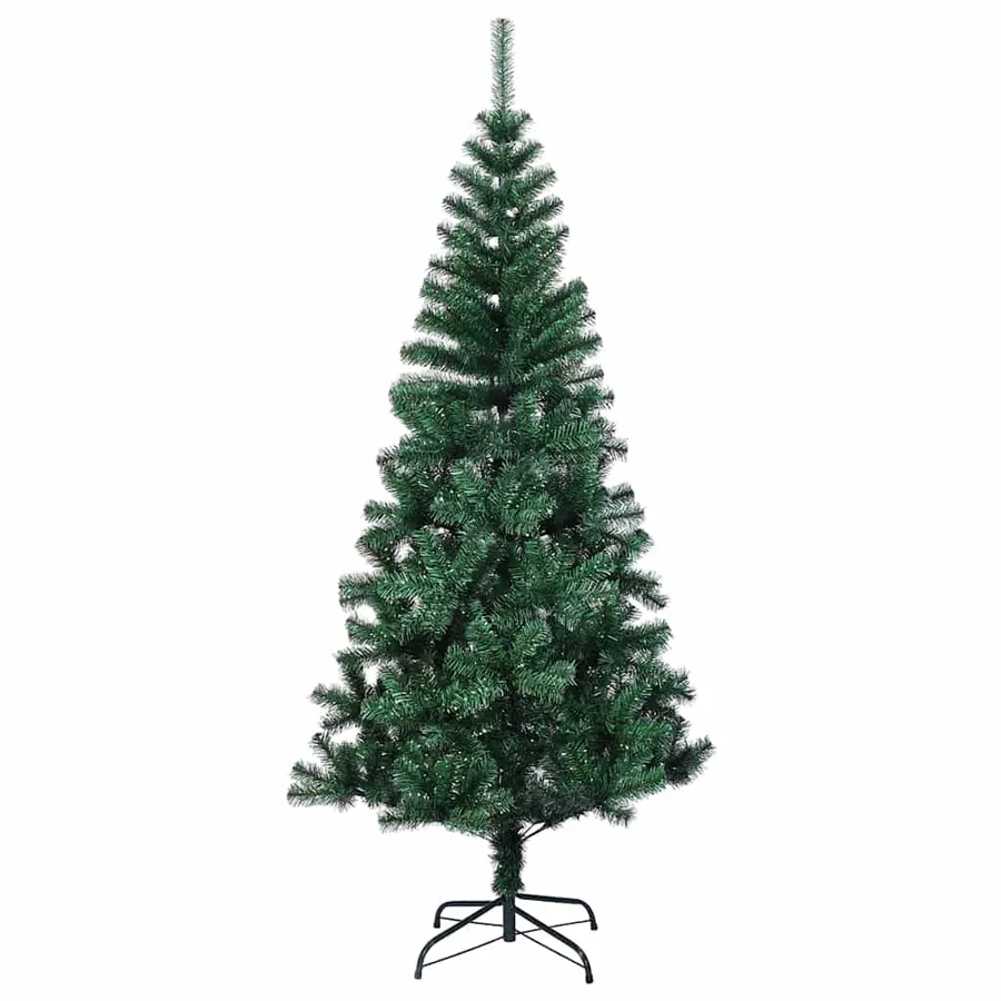 Sapin de Noël artificiel pré-éclairé Vert 210 cm PVC et métal - 5