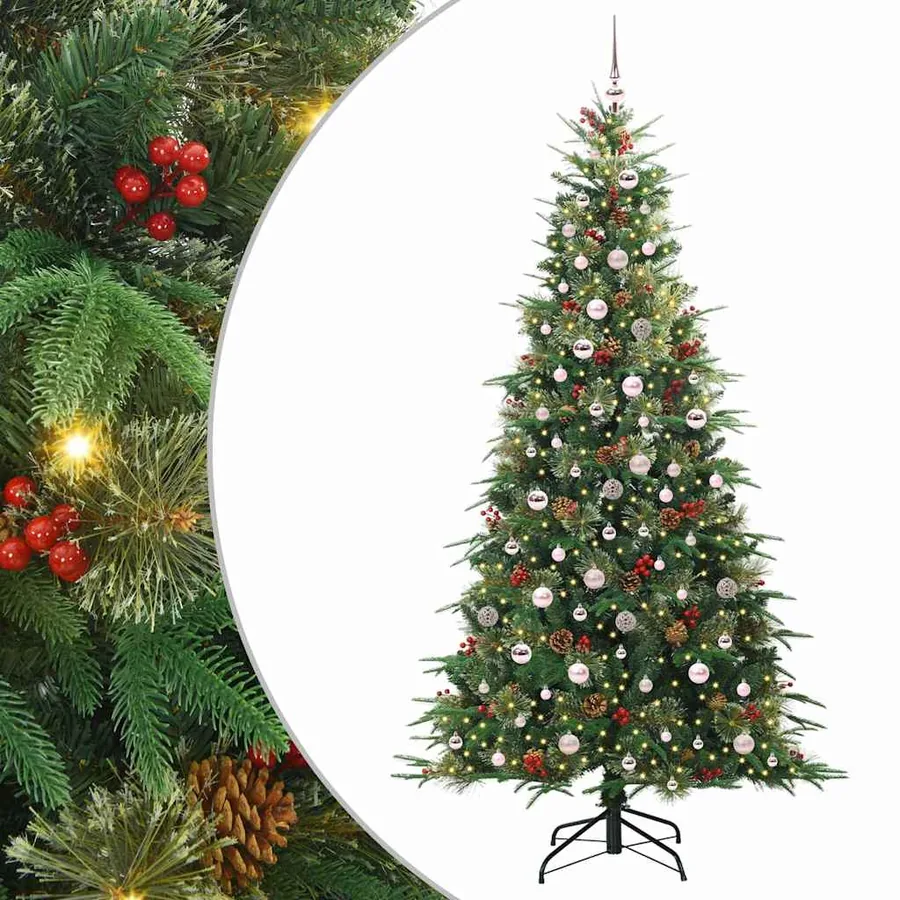 Sapin de Noël Artificiel à Branches Articulées Vert 240 cm - 2