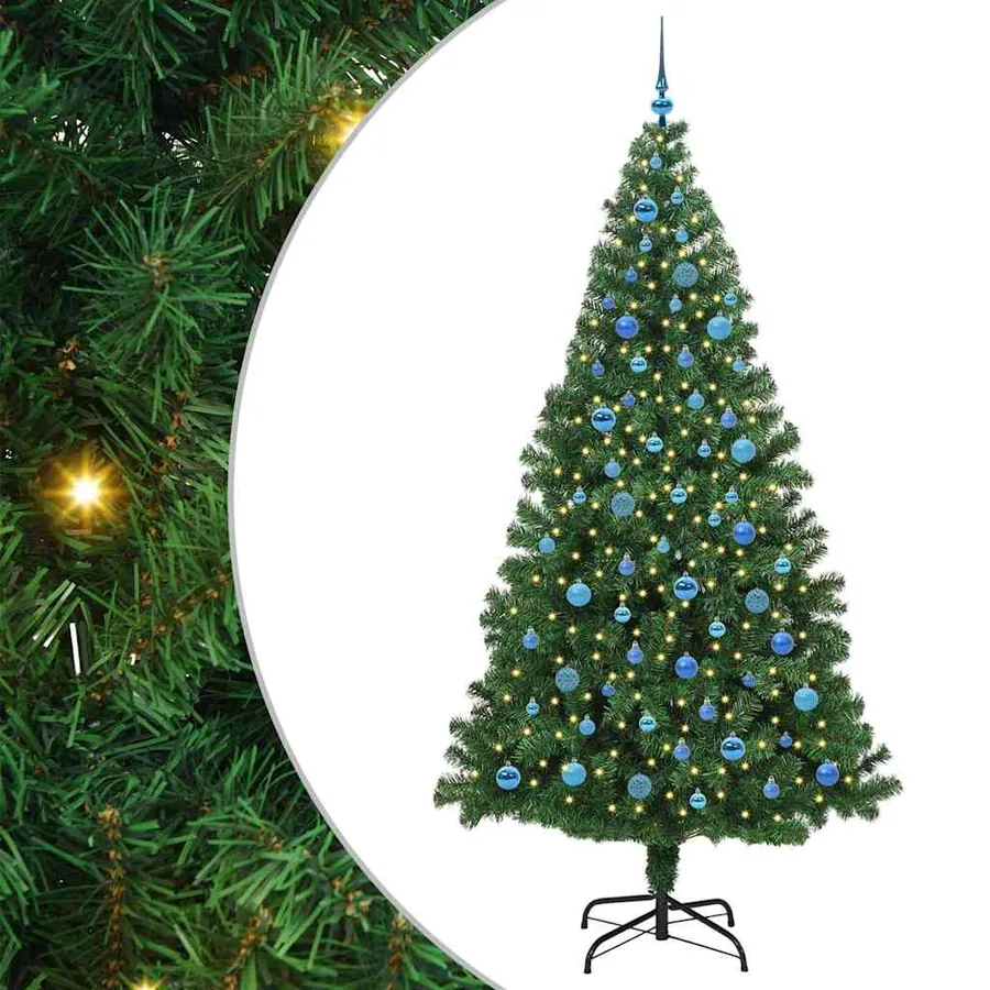 Sapin de Noël artificiel Vert 240 cm PVC, Acier et Plastique - 2