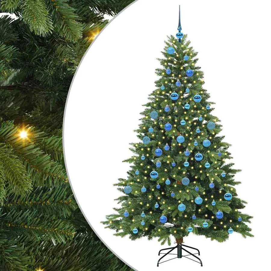 Sapin de Noël artificiel avec 300 LED Vert 180 cm PE et PVC - 2