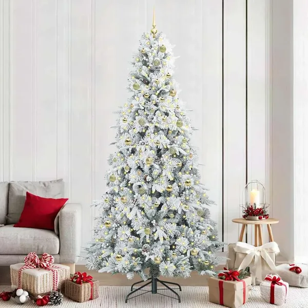 Sapin de Noël Artificiel à Branches Articulées Blanc 240 cm