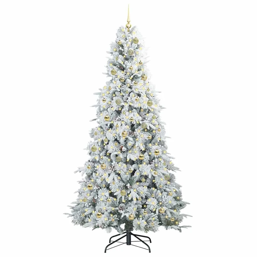 Sapin de Noël Artificiel à Branches Articulées Blanc 240 cm - 3