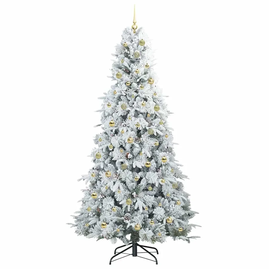 Sapin de Noël Artificiel à Branches Articulées Blanc 240 cm - 4