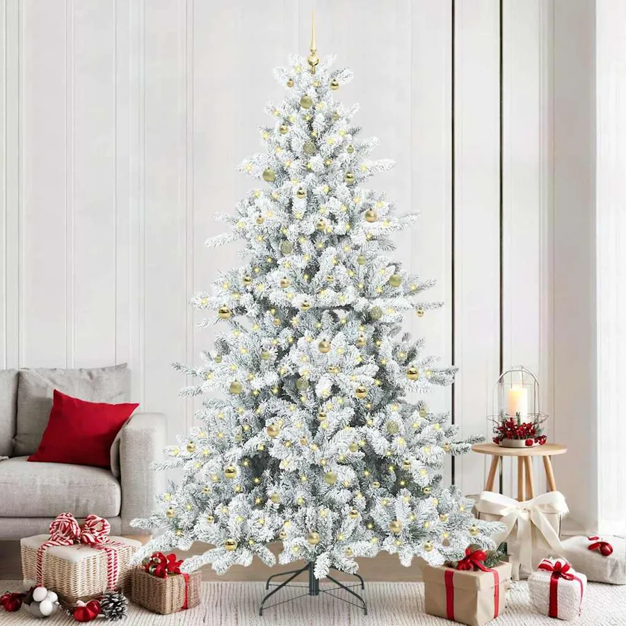 Sapin de Noël Artificiel à Branches Articulées Blanc 240 cm