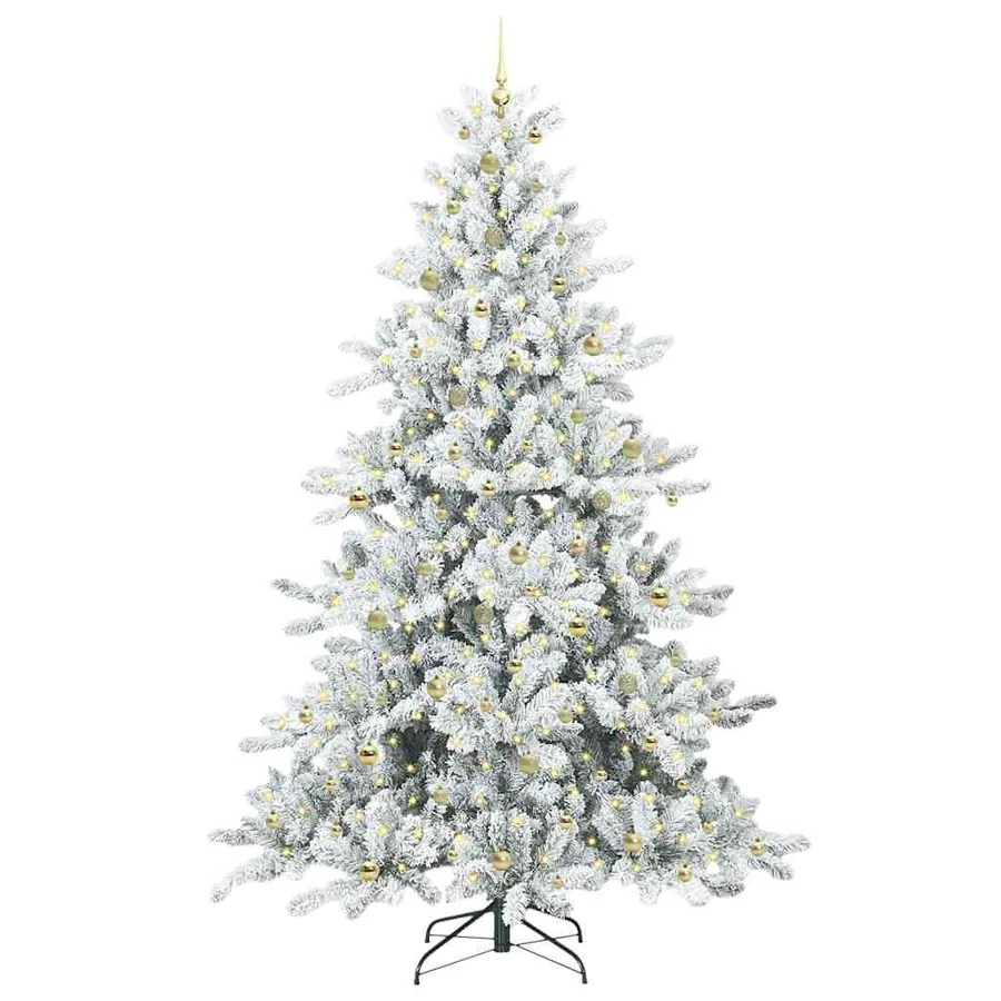 Sapin de Noël Artificiel à Branches Articulées Blanc 240 cm - 3