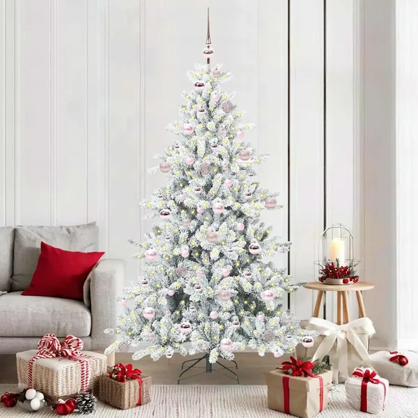 Sapin de Noël Artificiel à Branches Articulées Blanc 180 cm